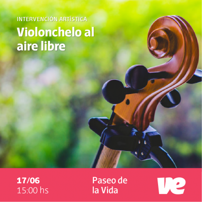 Intervención de violonchelo al aire libre