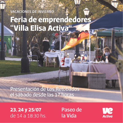 Desde este viernes elisenses y turistas podrán visitar la Feria de Emprendedores “Villa Elisa Activa”