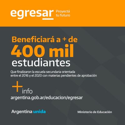 Últimos días para inscribirse al Plan Egresar