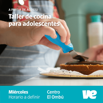 Iniciará en el Centro El Ombú un Taller de Cocina para adolescentes