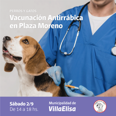 Nueva jornada de vacunación antirrábica en Villa Elisa