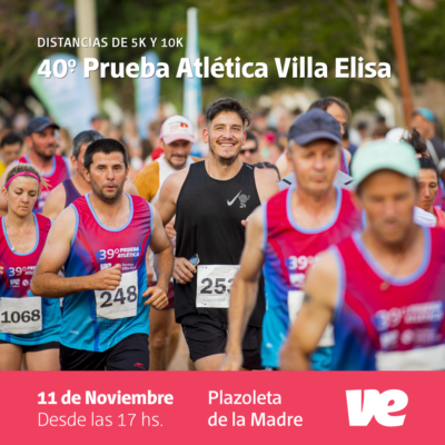 Inscripciones abiertas a la 40° Prueba Atlética Ciudad de Villa Elisa