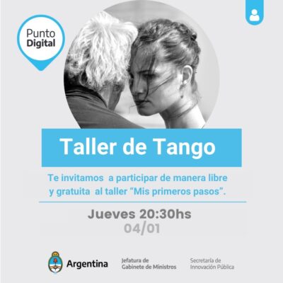 Taller de Tango gratuito en el Punto Digital