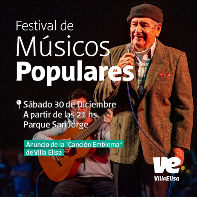 Conocemos a los artistas que serán parte del Festival de Músicos Populares de Villa Elisa