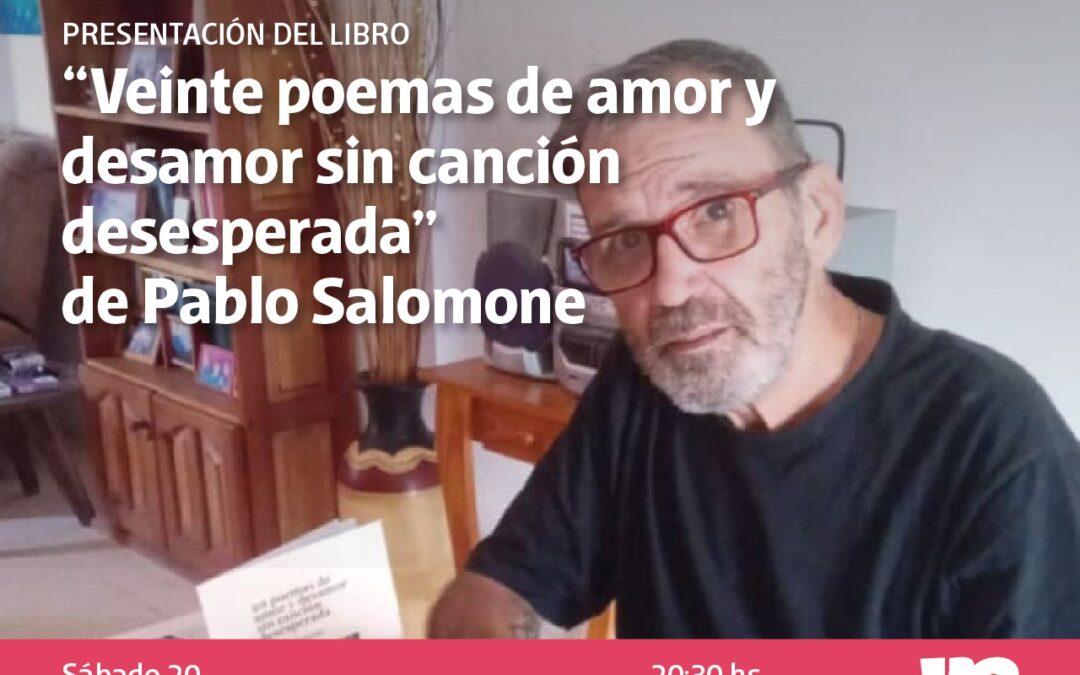 Pablo Salomone presentará su obra literaria en Villa Elisa