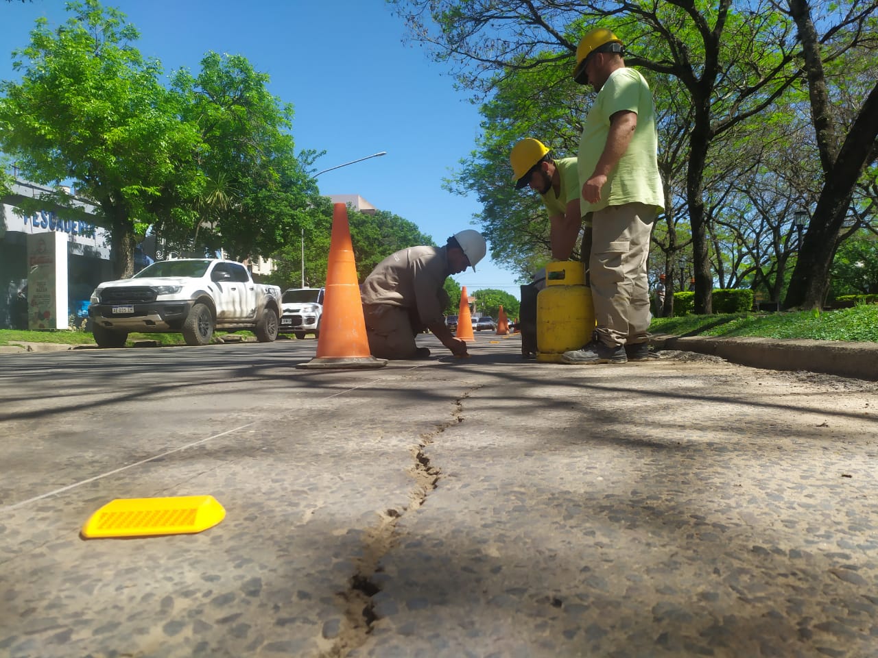  Se comenzó a demarcar la ciclovía sobre Avenida Urquiza