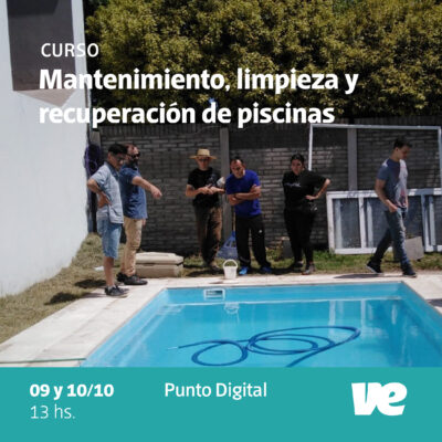 Curso de mantenimiento, limpieza y recuperación de piscinas en Villa Elisa