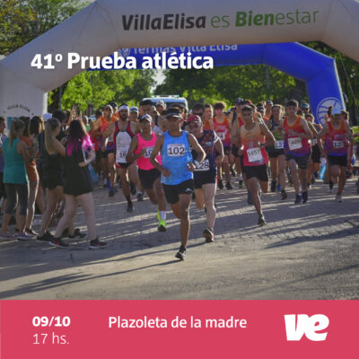 Últimas horas para anotarse a la Prueba Atlética de Villa Elisa