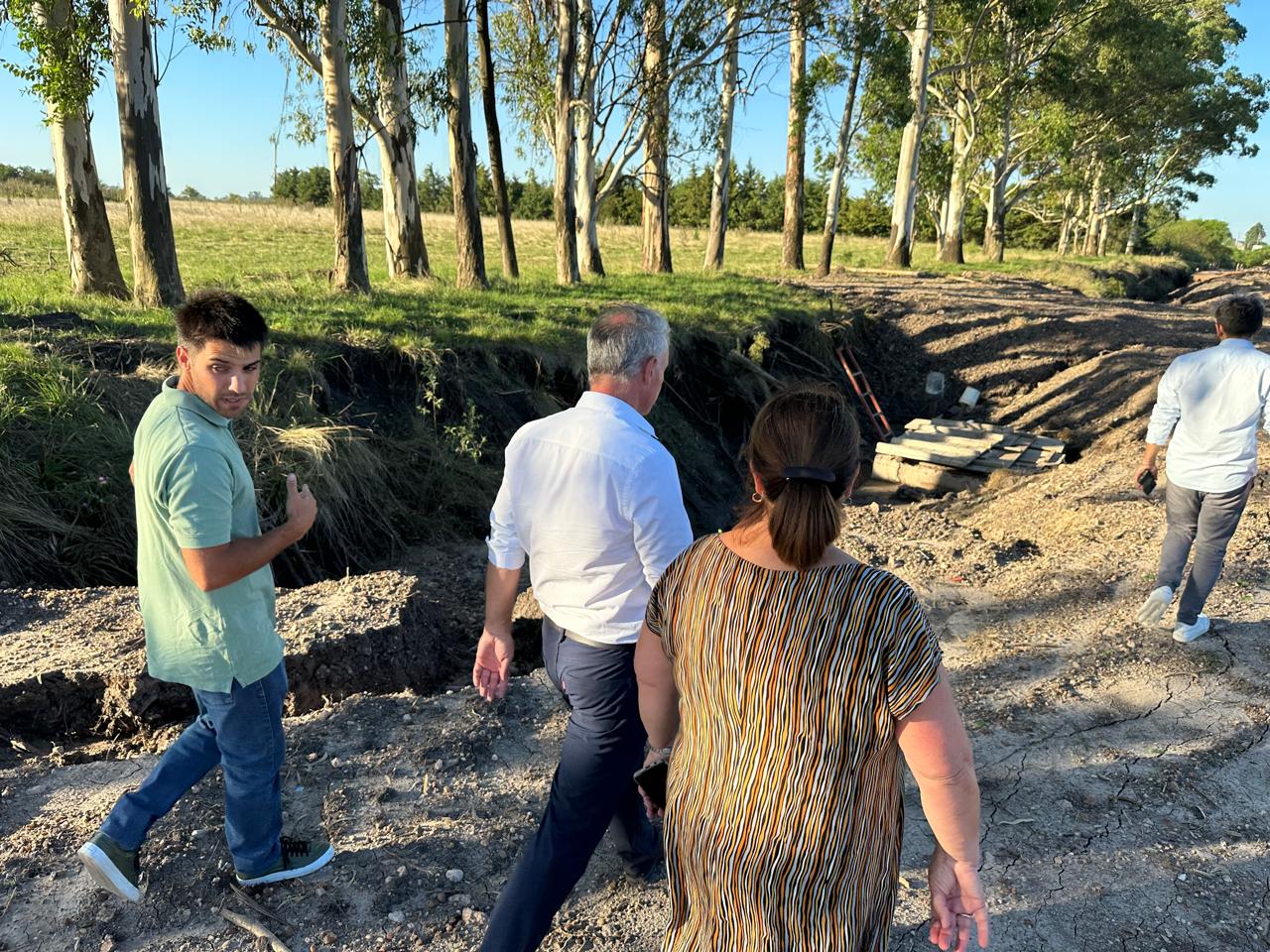 El gobierno entrerriano visitó la Obra de Desagües de Rieter