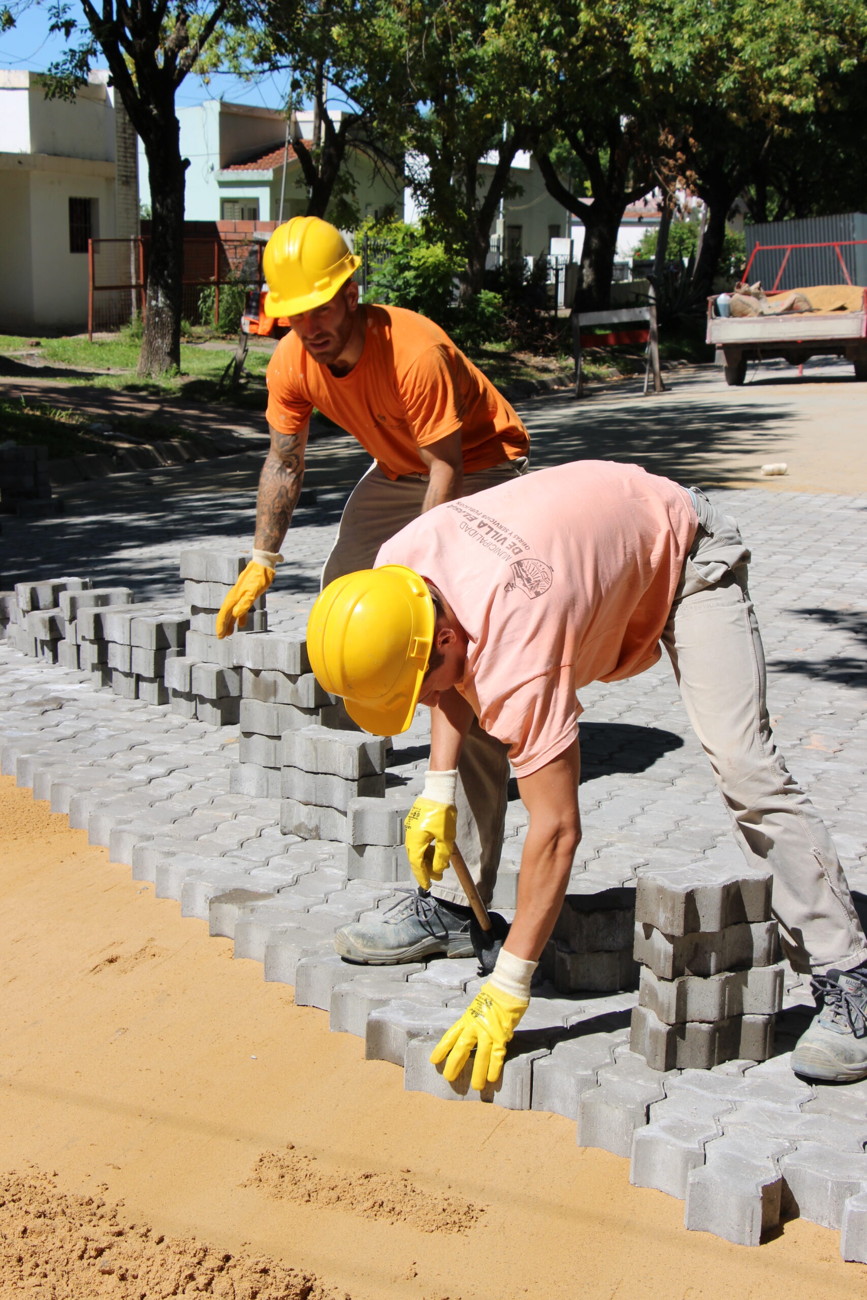 Registro de oposición para obras de adoquinado