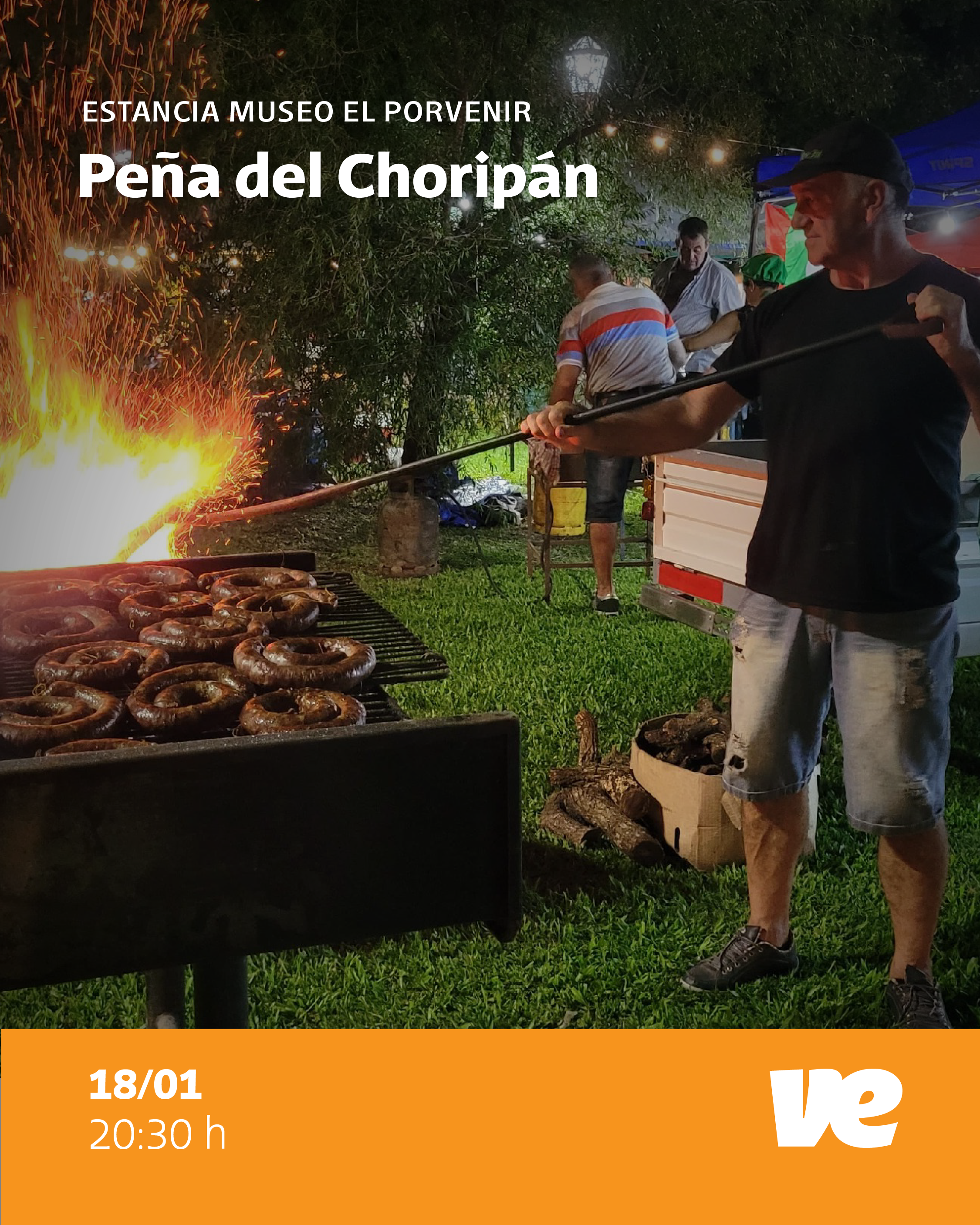 En enero, vuelve la Peña del Choripán a Villa Elisa