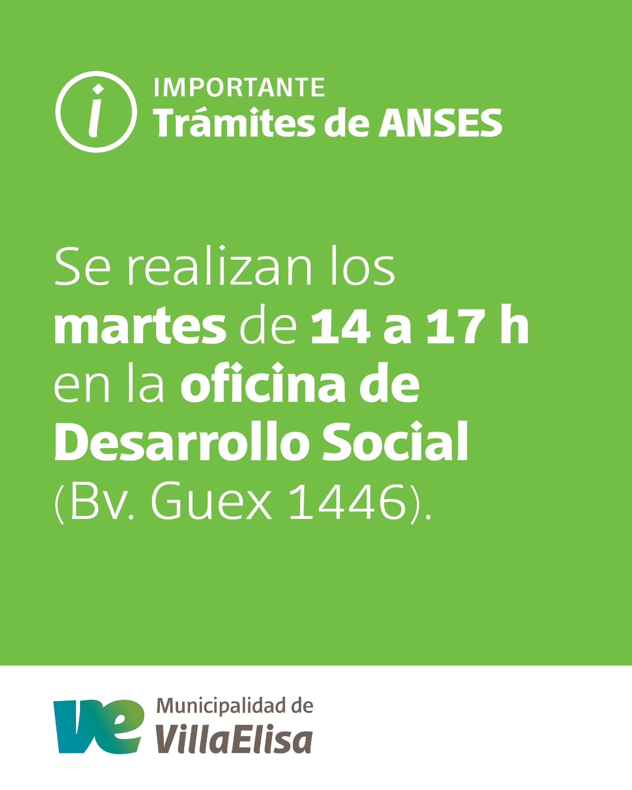 Atención de ANSES en Villa Elisa