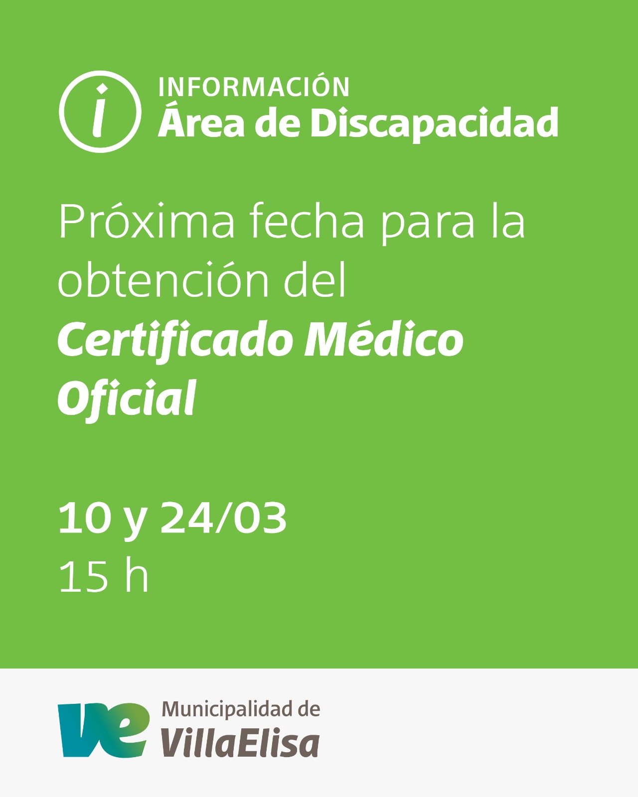 Nuevas fechas para obtener el Certificado Médico Oficial