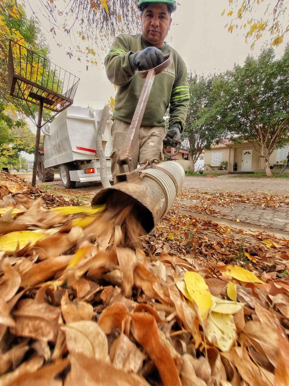 La aspiradora de hojas ya recorre las calles de nuestra ciudad