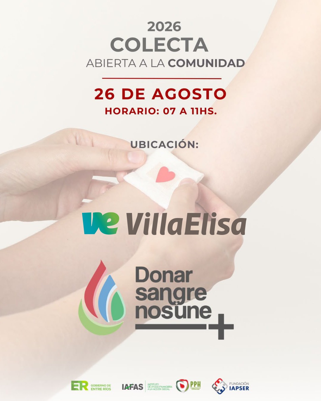 Jornada de donación de sangre en Villa Elisa