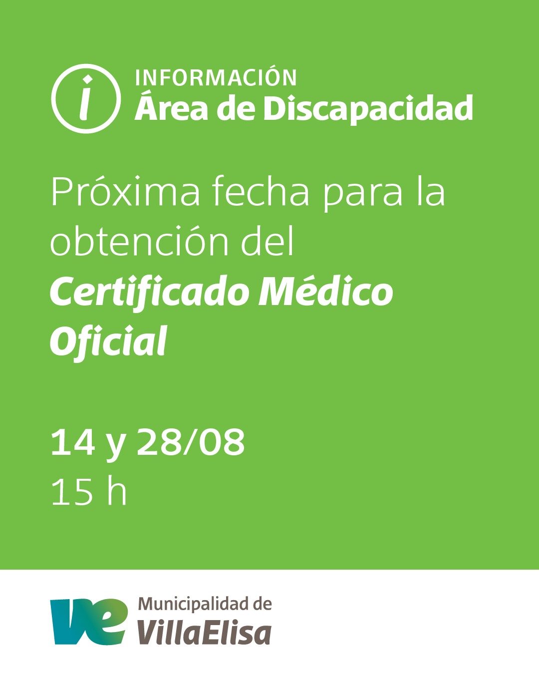 Dos nuevas fechas para obtener el Certificado Médico Oficial
