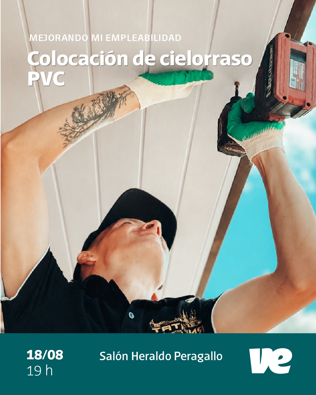 Con una charla sobre colocación de cielorraso de PVC, vuelve el ciclo “Mejorando mi empleabilidad”