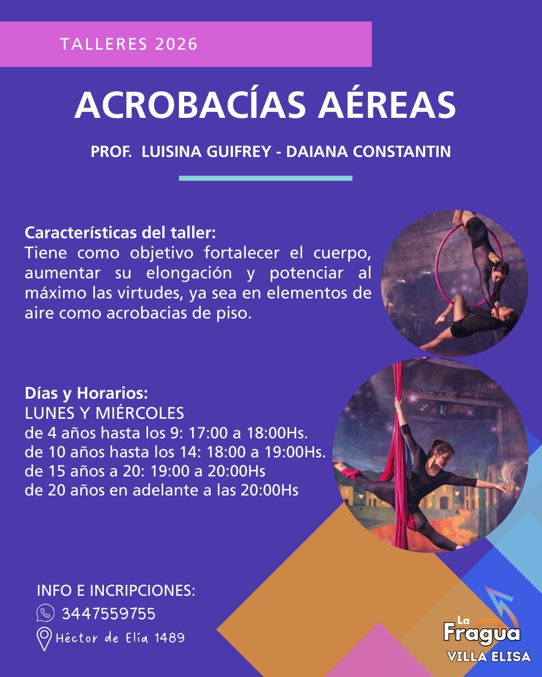 Acrobacias aéreas y artes escénicas