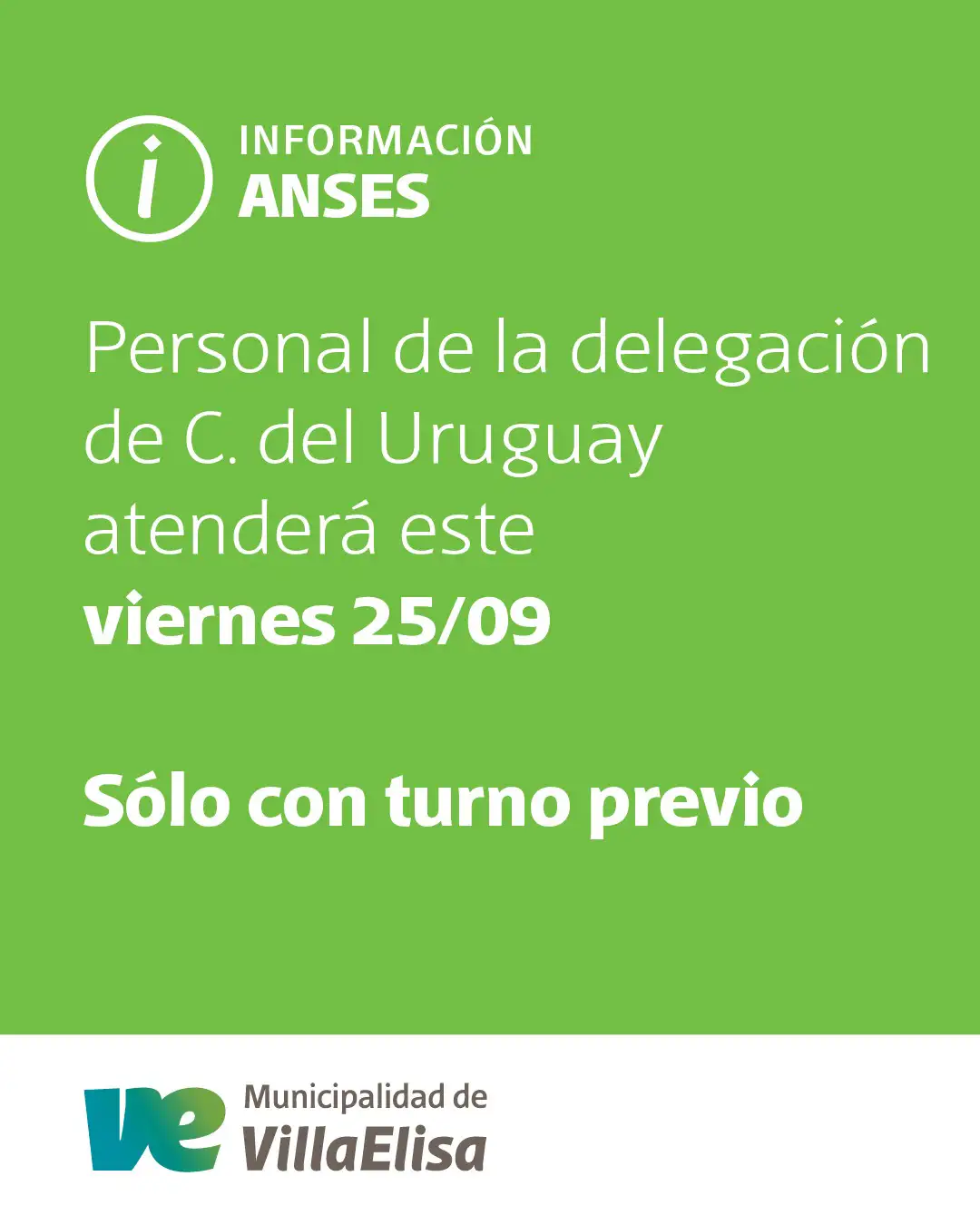 ANSES atenderá en Villa Elisa