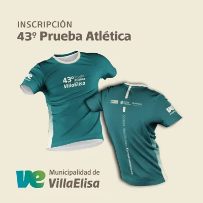 Presentamos la remera de la 43° Prueba Atlética de Villa Elisa