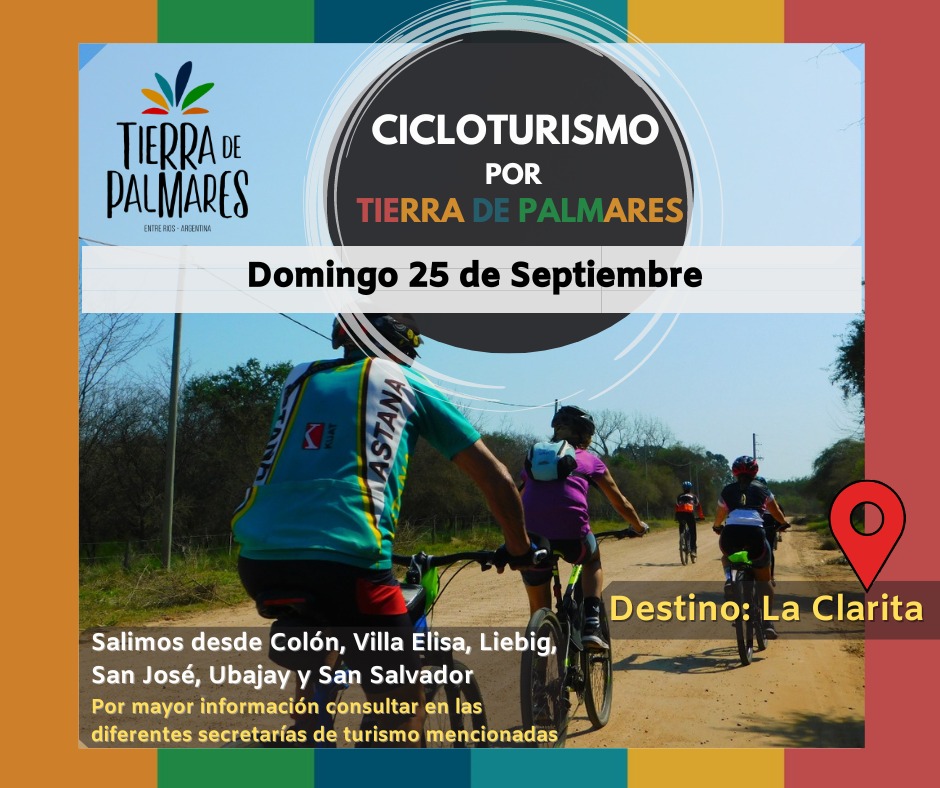Se viene el primer Encuentro de Cicloturismo por la Región Tierra de Palmares