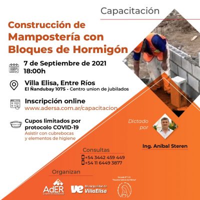 Cupos disponibles para sumarse a la capacitación gratuita en construcción