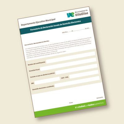 El Municipio continúa con la implementación del domicilio digital para contribuyentes de Villa Elisa