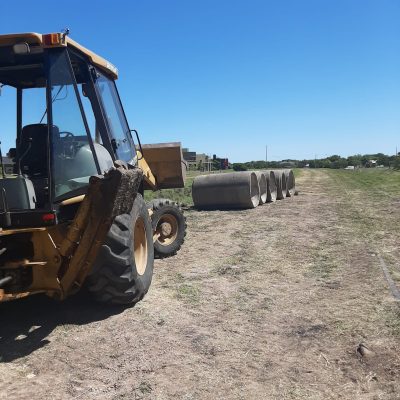 Inicia la obra de entubado de canal de desagües en Zona Sur