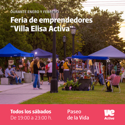 Feria de Emprendedores “Villa Elisa Activa” durante el verano elisense