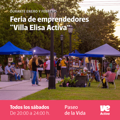 La Feria de emprendedores “Villa Elisa Activa” cambia de horario