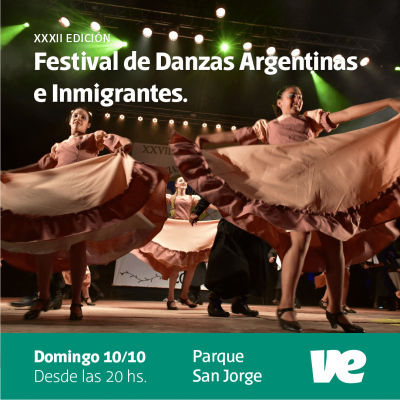 Este domingo Villa Elisa vivirá el Festival de Danzas Argentinas e Inmigrantes en el Parque San Jorge