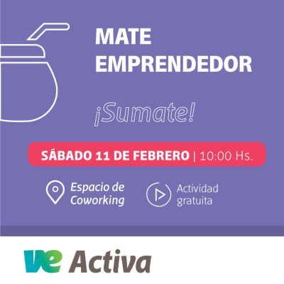 Este sábado habrá un Mate Emprendedor en el Espacio de Coworking