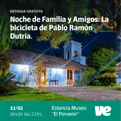 Memorias del inspector Dutria y su bicicleta, esta noche en la Estancia Museo “El Porvenir”