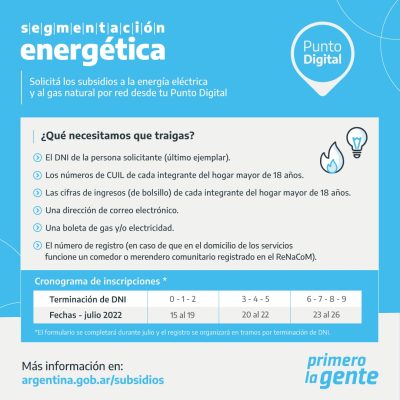 El Punto Digital asiste en la gestión del formulario para la Segmentación Energética