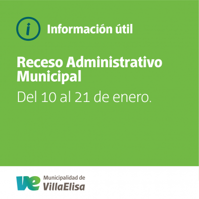 El próximo lunes inicia el receso administrativo municipal