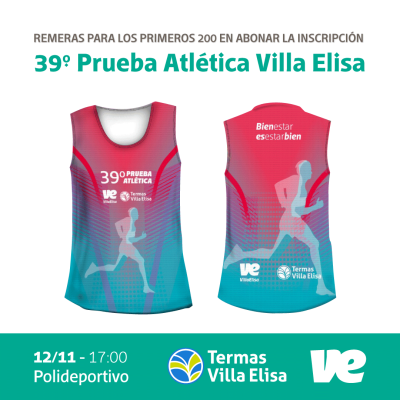 ¡Se acerca la 39° Prueba Atlética Villa Elisa!