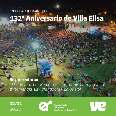 Cuenta regresiva a la gran Fiesta Aniversario de Villa Elisa