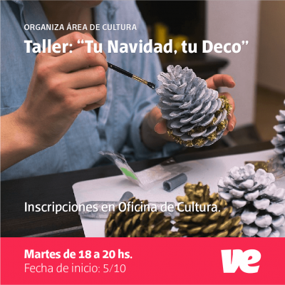Este martes comienza el Taller “Tu Navidad, tu Deco” en Villa Elisa