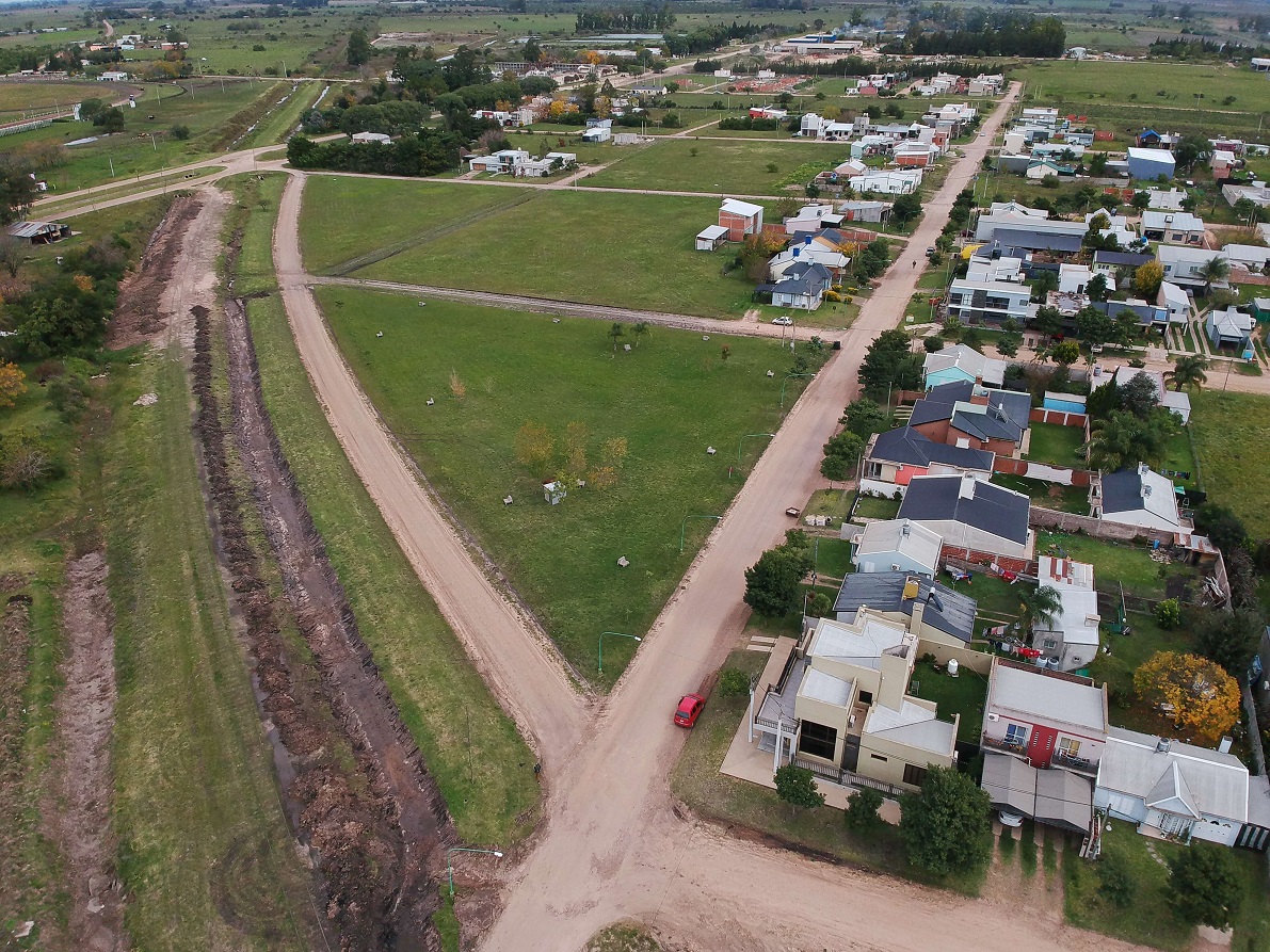 Se prepara la construcción de veredas en la nueva plaza de calle Pueyrredón