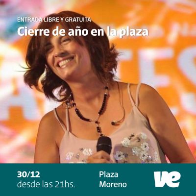 Cierre de año en la plaza con la actuación de la “Pitu” Otero